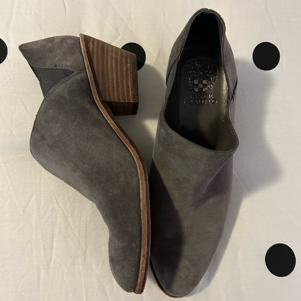 Vince Camuto Charcoal Suede Ankle Booties